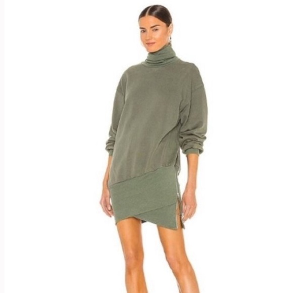 Young Fabulous & Broke Asymmetric Tie Dye Turtleneck Dress Small - Picture 2 of 13